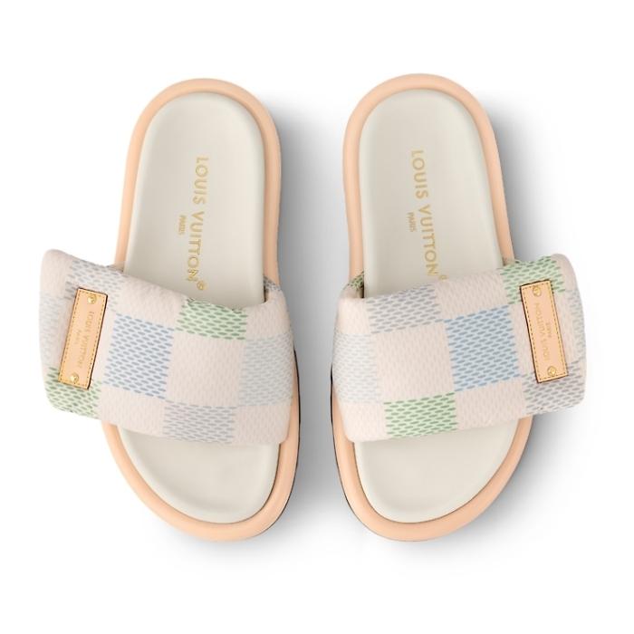 ルイヴィトン ミュール プールピロー ダミエ サンダル 1ACTWN
