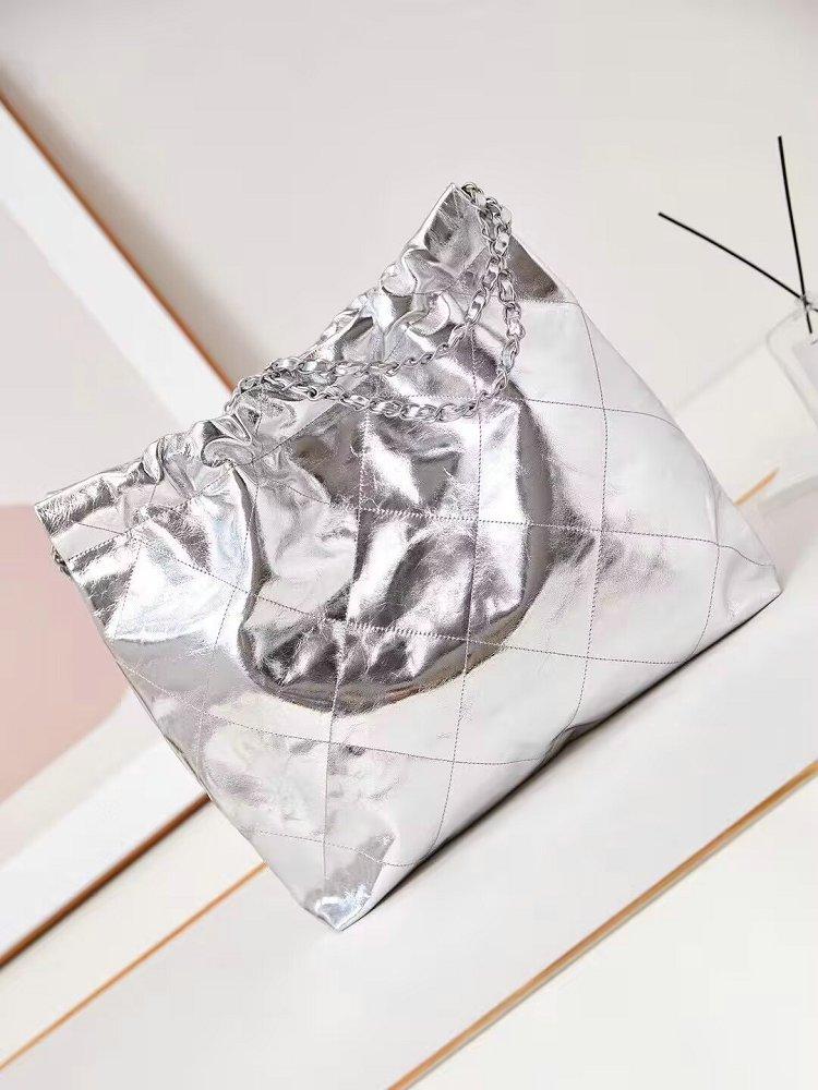 CHANEL デニムチェーン22バックミディアムステッチ AS3261 B18165 NZK51