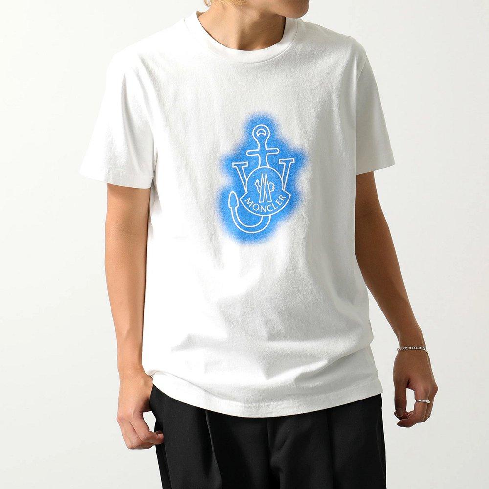 モンクレール コラボ Tシャツ メンズ スプレー ロゴ クルーネック コットン 8C00005 829JS
