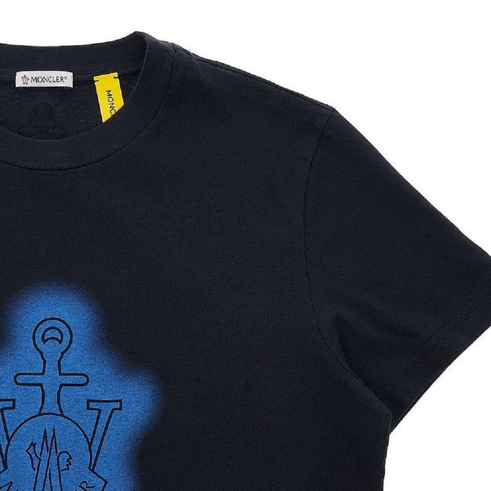 モンクレール コラボ Tシャツ メンズ スプレー ロゴ クルーネック コットン 8C00005 829JS