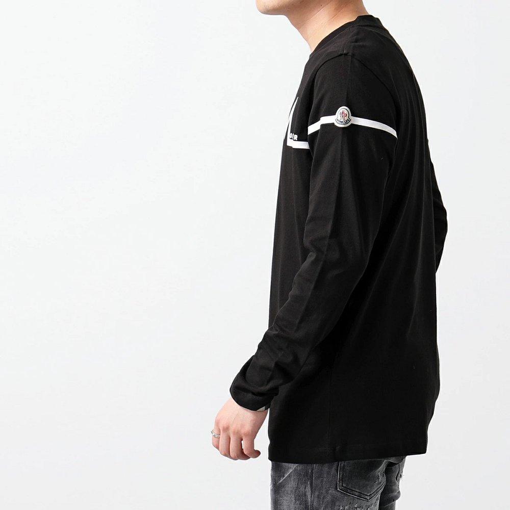 モンクレール カットソー メンズ Mモチーフ クルーネック ロンT 長袖Tシャツ ロゴ 8D00003 8390T