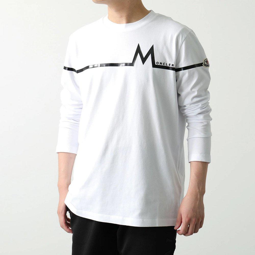 モンクレール カットソー メンズ Mモチーフ クルーネック ロンT 長袖Tシャツ ロゴ 8D00003 8390T