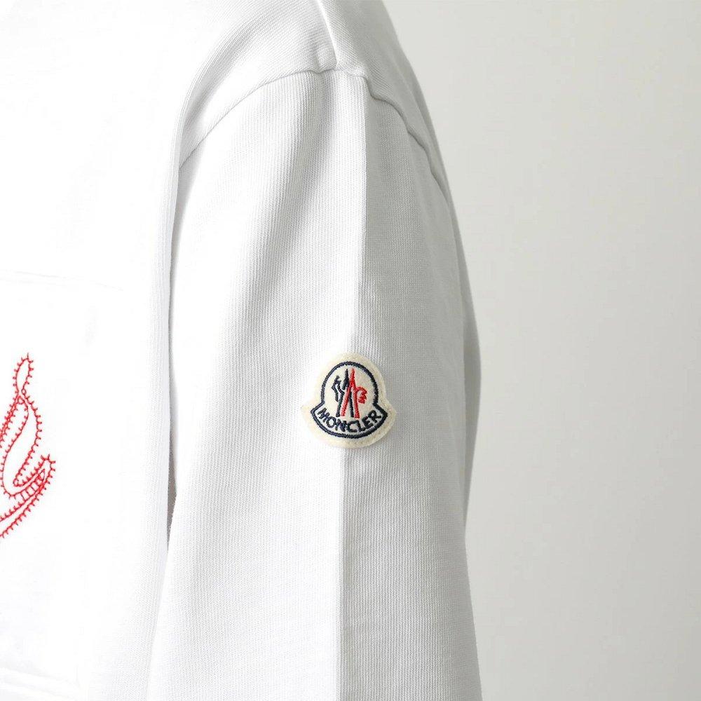 モンクレール 半袖 Tシャツ メンズ カットソー ロゴT 刺繍 胸ポケット コットン クルーネック 8C00005 899H5