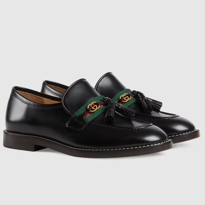 グッチ GUCCI ウェブ ストライプ付き キッズ ローファー 662190 1PKE0 1063