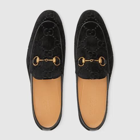 グッチ GUCCI ヨルダーン GGベルベット ローファー ブラック 430088 9JT80 1000