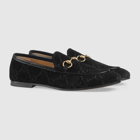 グッチ GUCCI ヨルダーン GGベルベット ローファー ブラック 430088 9JT80 1000