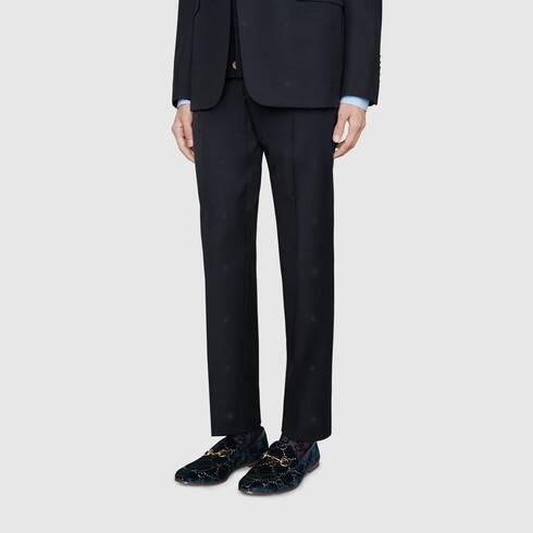 グッチ GUCCI ヨルダーン GGベルベット ローファー ネイビー 430088 9TI90 4286