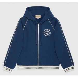 グッチ  コットン ジャージー スウェット シャツ ブルー 756648 XJFV7 4030