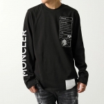 モンクレール ロングスリーブTシャツ メンズ コットン クルーネック レタリング ラバープリント ロゴ 8D00010 899T7 999