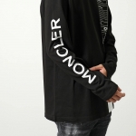 モンクレール ロングスリーブTシャツ メンズ コットン クルーネック レタリング ラバープリント ロゴ 8D00010 899T7 999