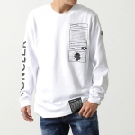 モンクレール ロングスリーブTシャツ メンズ コットン クルーネック レタリング ラバープリント ロゴ 8D00010 899T7 999