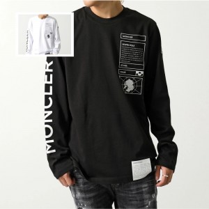 モンクレール ロングスリーブTシャツ メンズ コットン クルーネック レタリング ラバープリント ロゴ 8D00010 899T7 999