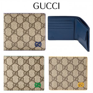  グッチ代引き GGスプリーム キャンバス 二つ折り財布 メンズ 768244 FACQC