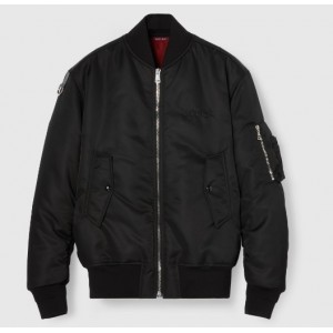 GUCCI ナイロン ツイル ボンバー ジャケット ブラック 793550 Z8BU4 1000