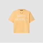 LOUIS VUITTON激安 LVイニシャル Tシャツ  テージエフェクト クロップトップ 1AFPCZ