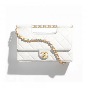 CHANEL トップハンドル フラップバッグ AS5428 B20556 10601