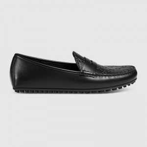 グッチ GUCCI GGシグネチャーレザー ブラック ドライビングシューズ 431063 CWD20 1000