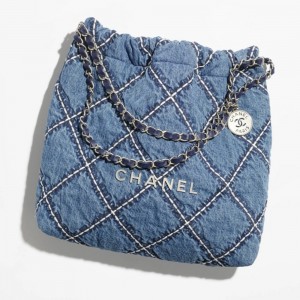 CHANEL代引き デニムチェーン22バックミディアムステッチAS3261