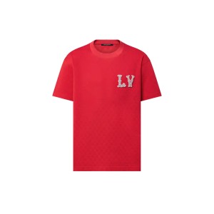 ルイヴィトン LV ストラスパッチ コットンピケ Tシャツ 1AFJEI