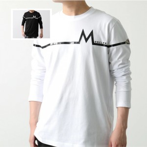モンクレール カットソー メンズ Mモチーフ クルーネック ロンT 長袖Tシャツ ロゴ 8D00003 8390T
