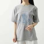 モンクレール 半袖Tシャツ レディース コットン カットソー トップス ロゴ 刺繍 半袖 丸首 8C00014 829HP