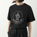 モンクレール 半袖Tシャツ レディース コットン カットソー トップス ロゴ 刺繍 半袖 丸首 8C00014 829HP