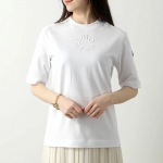 モンクレール マットブラック Tシャツ レディース 半袖 カットソー ロゴT クルーネック 8C00002 89A17