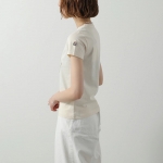 モンクレール キッズ Tシャツ レディース ガールズ 半袖 カットソー コットン クルーネック クリスタル装飾 ロゴ  8C00012 83907