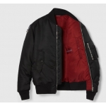 GUCCI ナイロン ツイル ボンバー ジャケット ブラック 793550 Z8BU4 1000