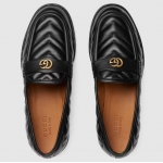 GUCCI ダブルG メンズキルティングモカシン ローファー 673814 BKO60 1000