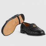 GUCCI ダブルG メンズキルティングモカシン ローファー 673814 BKO60 1000