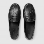 グッチ GUCCI GGシグネチャーレザー ブラック ドライビングシューズ 431063 CWD20 1000
