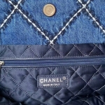 CHANEL代引き デニムチェーン22バックミディアムステッチAS3261