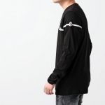 モンクレール カットソー メンズ Mモチーフ クルーネック ロンT 長袖Tシャツ ロゴ 8D00003 8390T