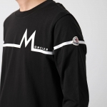 モンクレール カットソー メンズ Mモチーフ クルーネック ロンT 長袖Tシャツ ロゴ 8D00003 8390T