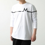 モンクレール カットソー メンズ Mモチーフ クルーネック ロンT 長袖Tシャツ ロゴ 8D00003 8390T