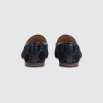 グッチ GUCCI ヨルダーン GGベルベット ローファー ネイビー 430088 9TI90 4286