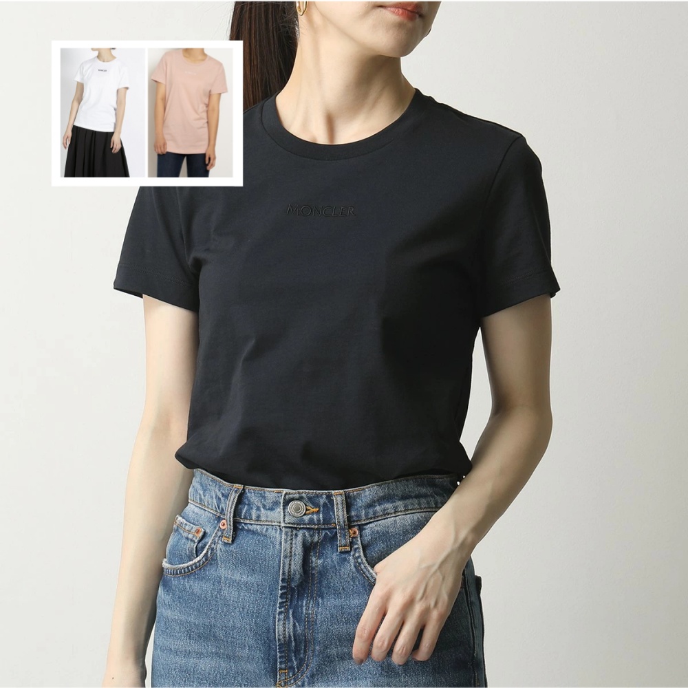 モンクレール Tシャツ 半袖 カットソー クルーネック コットン レディース 8C7A610 829FB