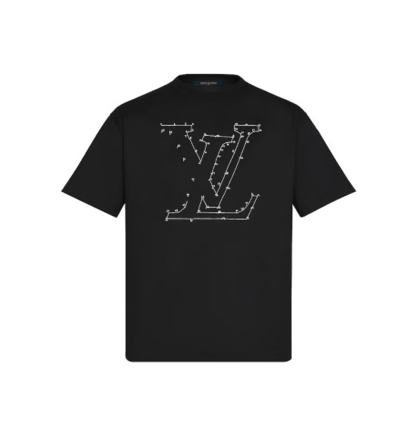 ルイヴィトン LVステッチプリント＆刺繍 Tシャツ 1A7X53