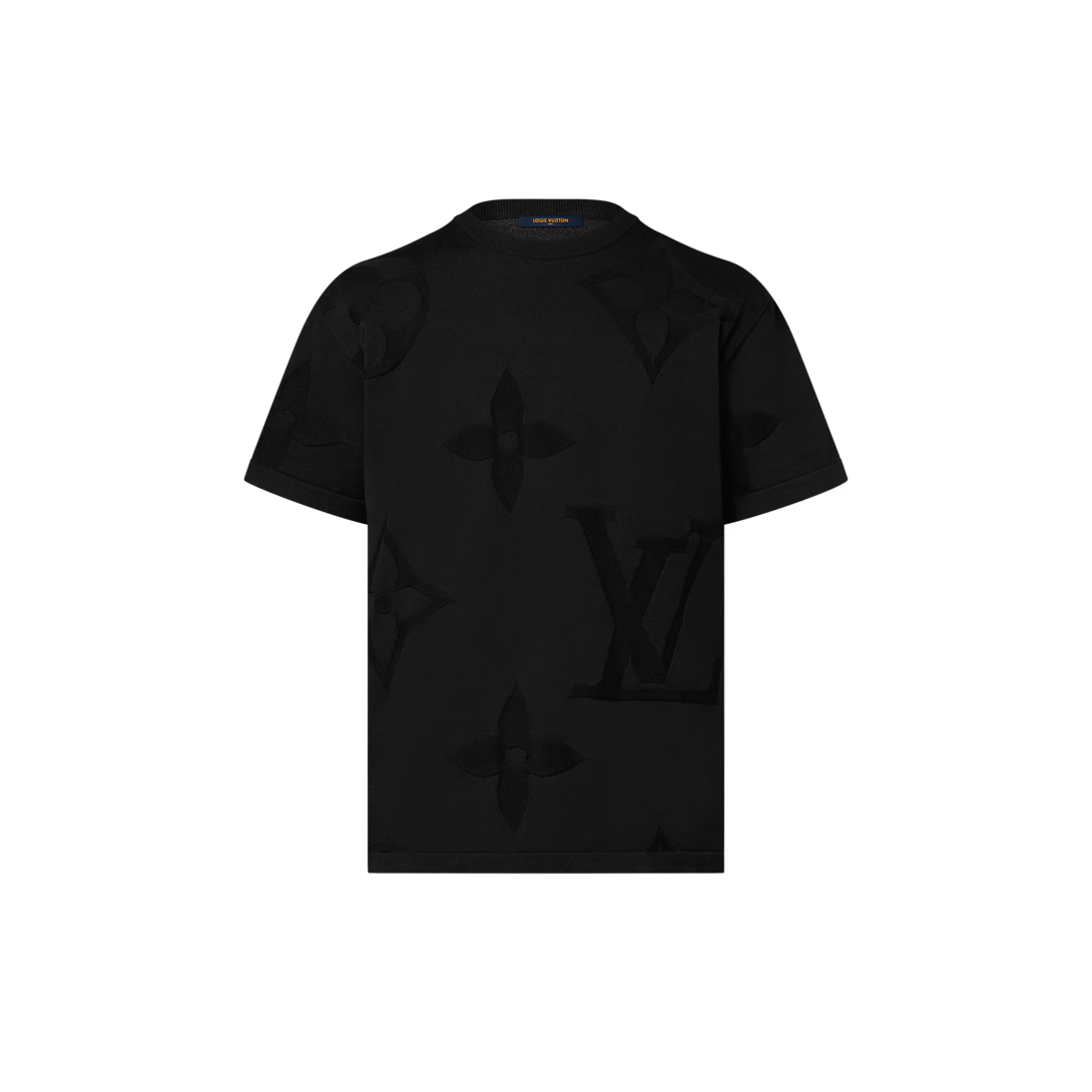 ルイヴィトン激安 ショートスリーブコットン モノグラム クルーネック 半袖Ｔシャツ 1AFYEY