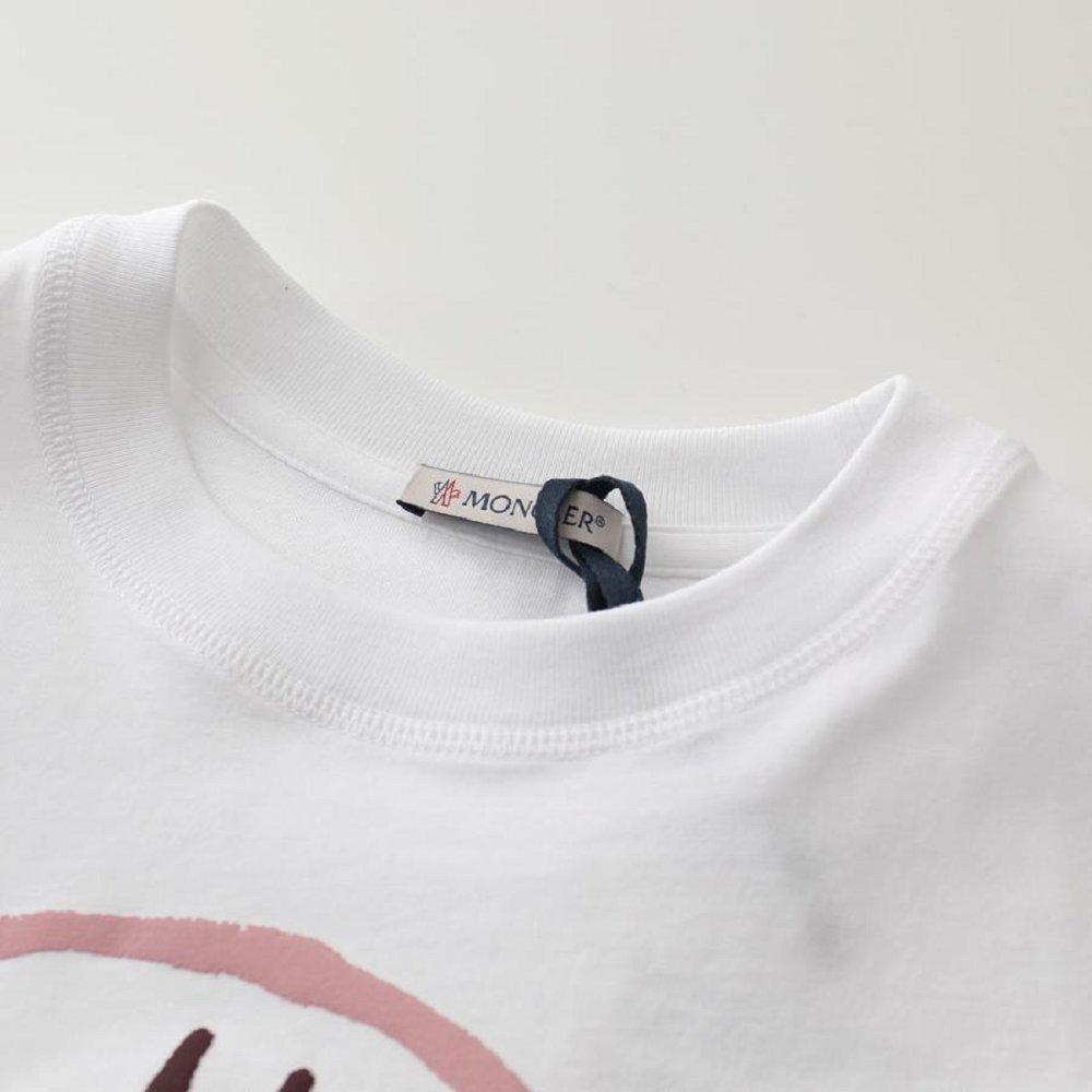 モンクレール 半袖 Tシャツ レディース クルーネック コットン カットソー ロゴT 8C00009 829FB