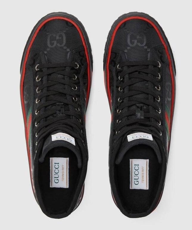 グッチ GUCCI GGパターン テニス1977レーベル*ハイトップスニーカー 628717 H9H80 1074