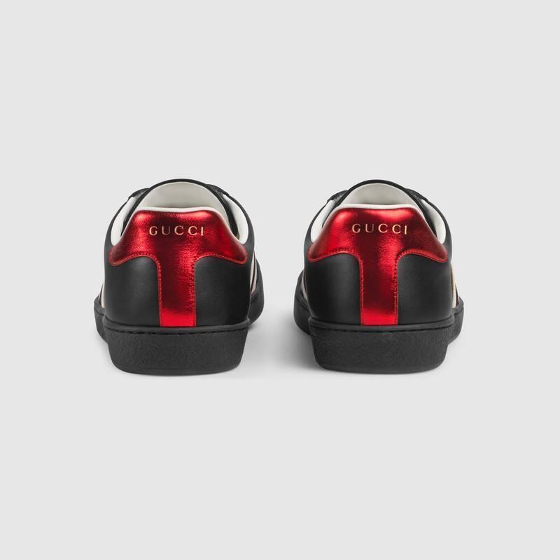 グッチ GUCCI ストライプ レザー スニーカー 523469 0FIV0 1076
