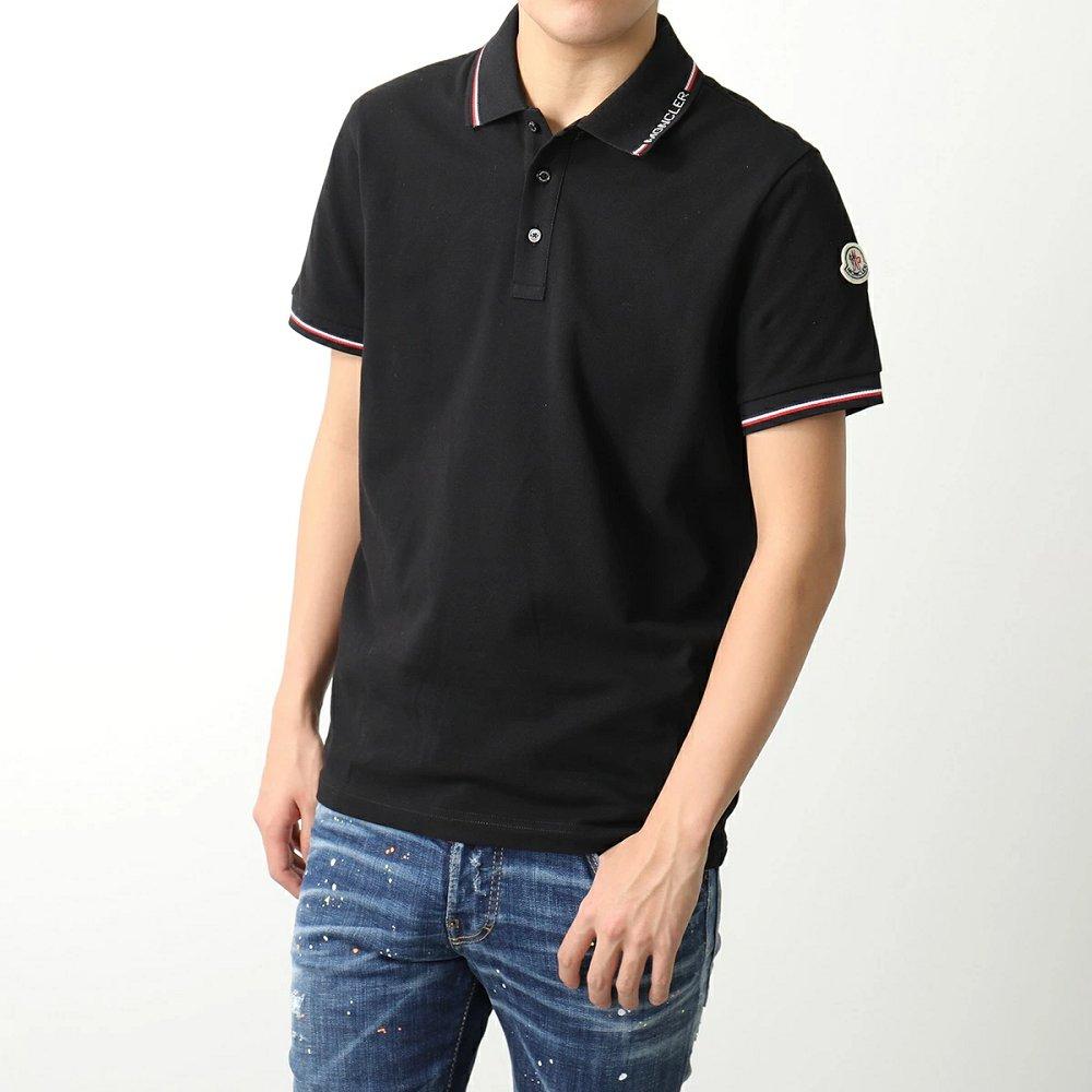 モンクレール ポロシャツ SS POLO メンズ 半袖 アイコンパッチ 鹿の子 ロゴ トリコロールライン 8A00012 84556