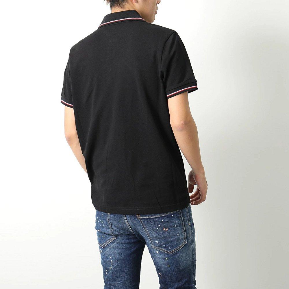モンクレール ポロシャツ SS POLO メンズ 半袖 アイコンパッチ 鹿の子 ロゴ トリコロールライン 8A00012 84556