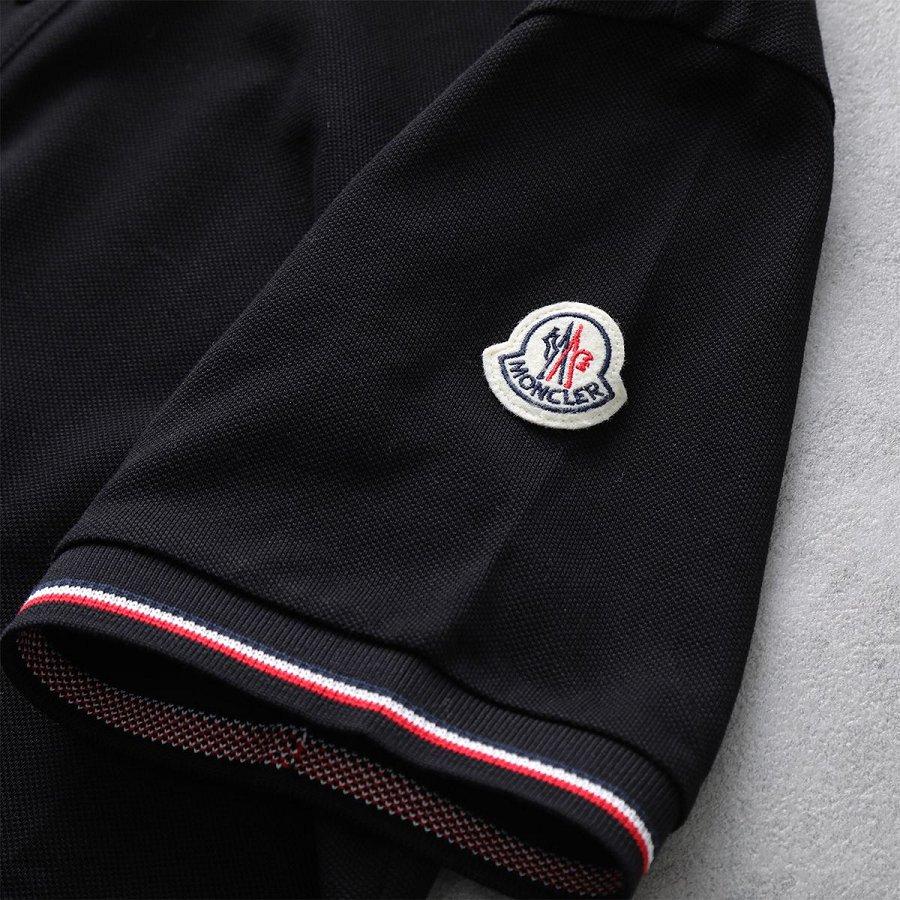 モンクレール ポロシャツ SS POLO メンズ 半袖 アイコンパッチ 鹿の子 ロゴ トリコロールライン 8A00012 84556