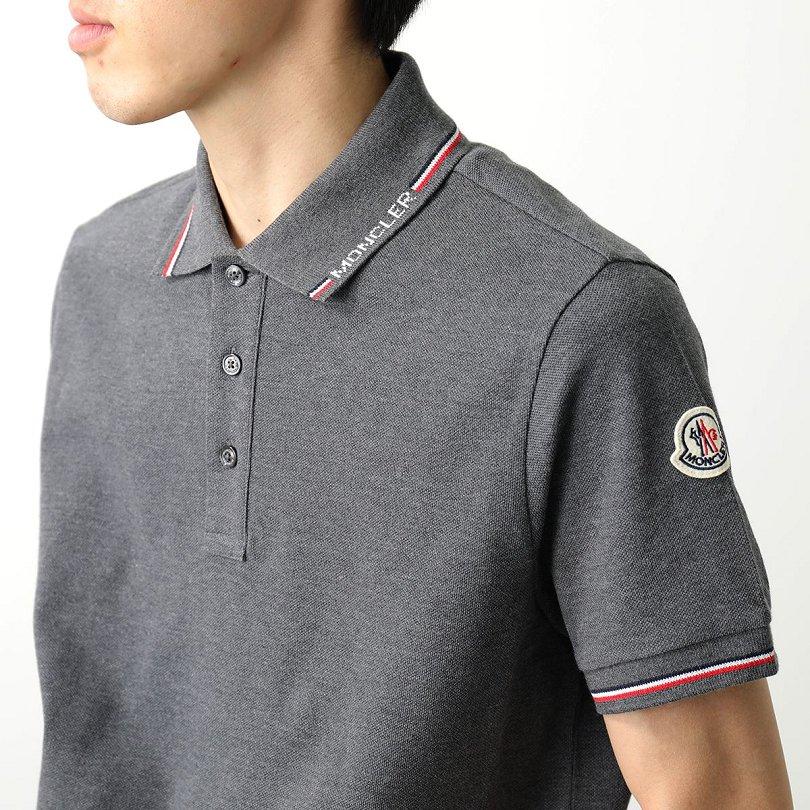 モンクレール ポロシャツ SS POLO メンズ 半袖 アイコンパッチ 鹿の子 ロゴ トリコロールライン 8A00012 84556