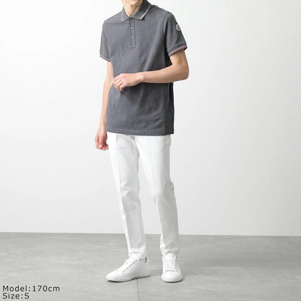 モンクレール ポロシャツ SS POLO メンズ 半袖 アイコンパッチ 鹿の子 ロゴ トリコロールライン 8A00012 84556