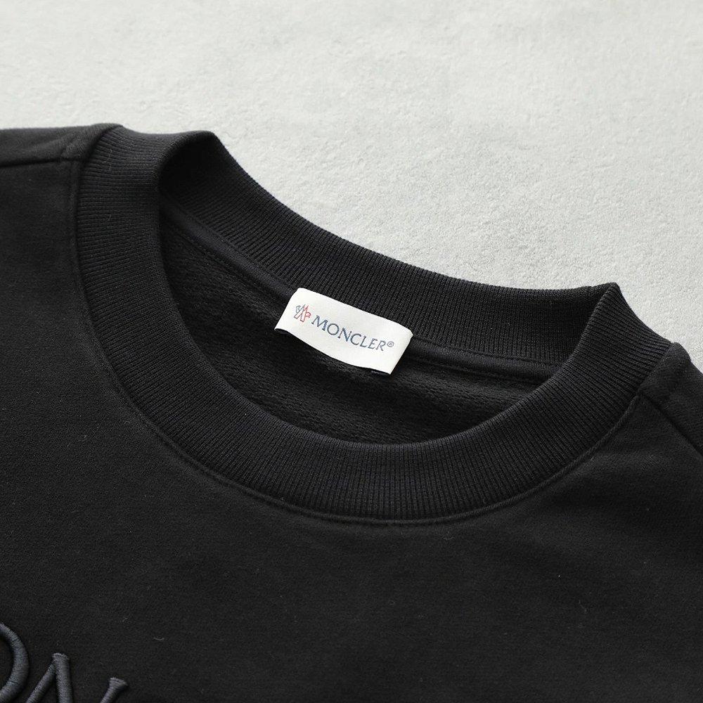 モンクレール スウェットシャツ メンズ 長袖 トレーナー コットン 立体刺繍 ロゴ クルーネック 8G00004 899WC 999