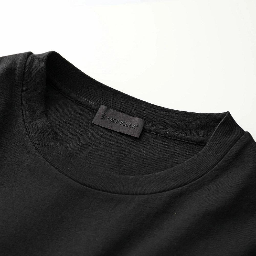 モンクレール 半袖 Tシャツ メンズ ロゴ ロゴT コットン クルーネック 胸ポケット カットソー  8C00036 829H8 999